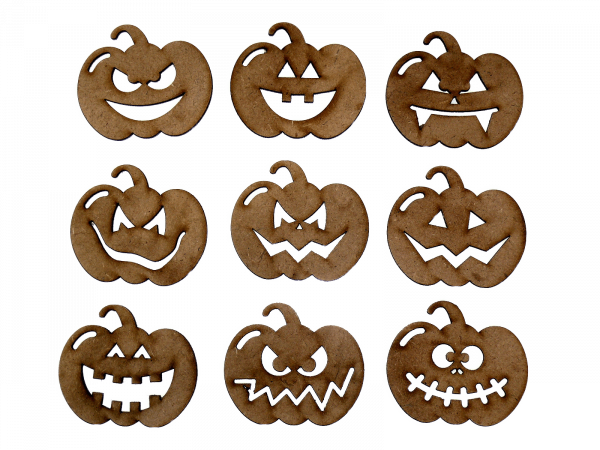 Lasercut MDF pumpkin set